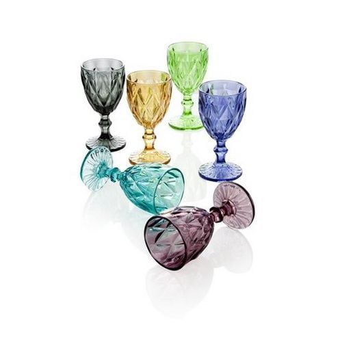 Set steklenih kozarcev za vino 6/1 Diamante BRANDANI