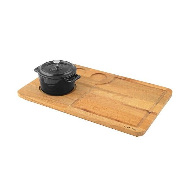 Mali lonec s premerom 10 cm z desko za serviranje LAVA
