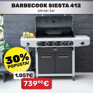 Plinski žar Siesta 412 Black Edition BARBECOOK