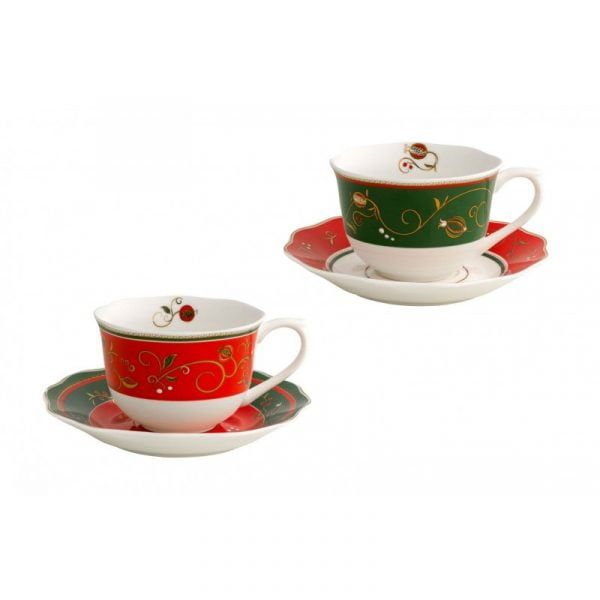 Brandani Vassoietto A Stella Natalizio 20,5 Cm – Porcellana New Bone China, Elegante E Lavastoviglie