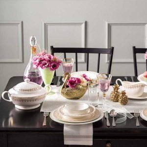 Korkmaz Imperial jedilna garnitura z bogatimi vzorci / 92 delna