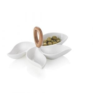 BRANDANI skleda za predjed v obliki hobotnice z bambusovim ročajem