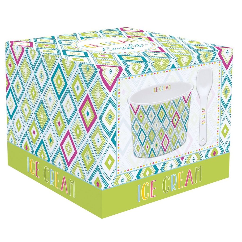 Easy Life Texture v.2 porcelanasta posodica in žlička za sladoled - slika 2