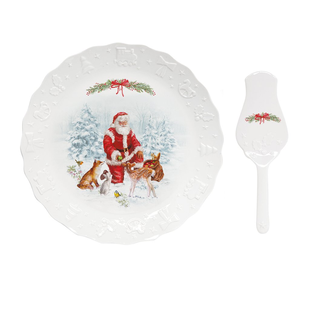 Set za serviranje torte Easy Life Christmas Carol 2v1