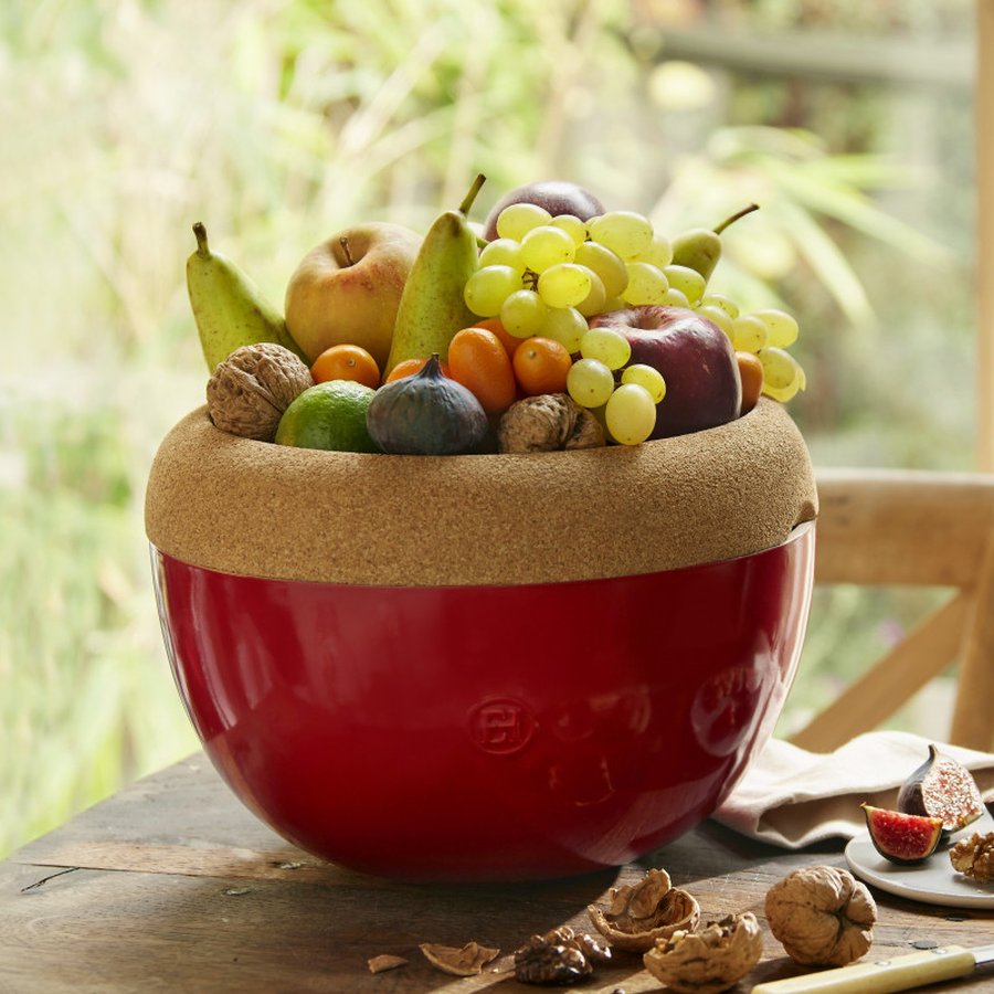 Emile Henry Petit keramična posoda 2v1 za shranjevanje sadja in zelenjave (čebula, česen in krompir) - slika 8