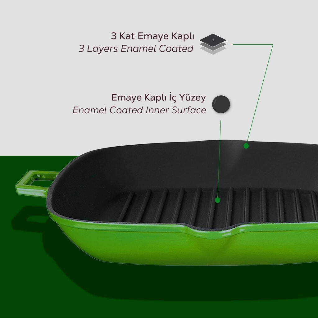 Lava grill ponev iz litega železa - slika 3