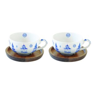 Skodelica pagode Easy Life z bambusovim krožnikom, za 2 osebi