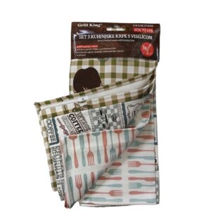Grill king kuhinjske krpe 3 set visokokvalitetne