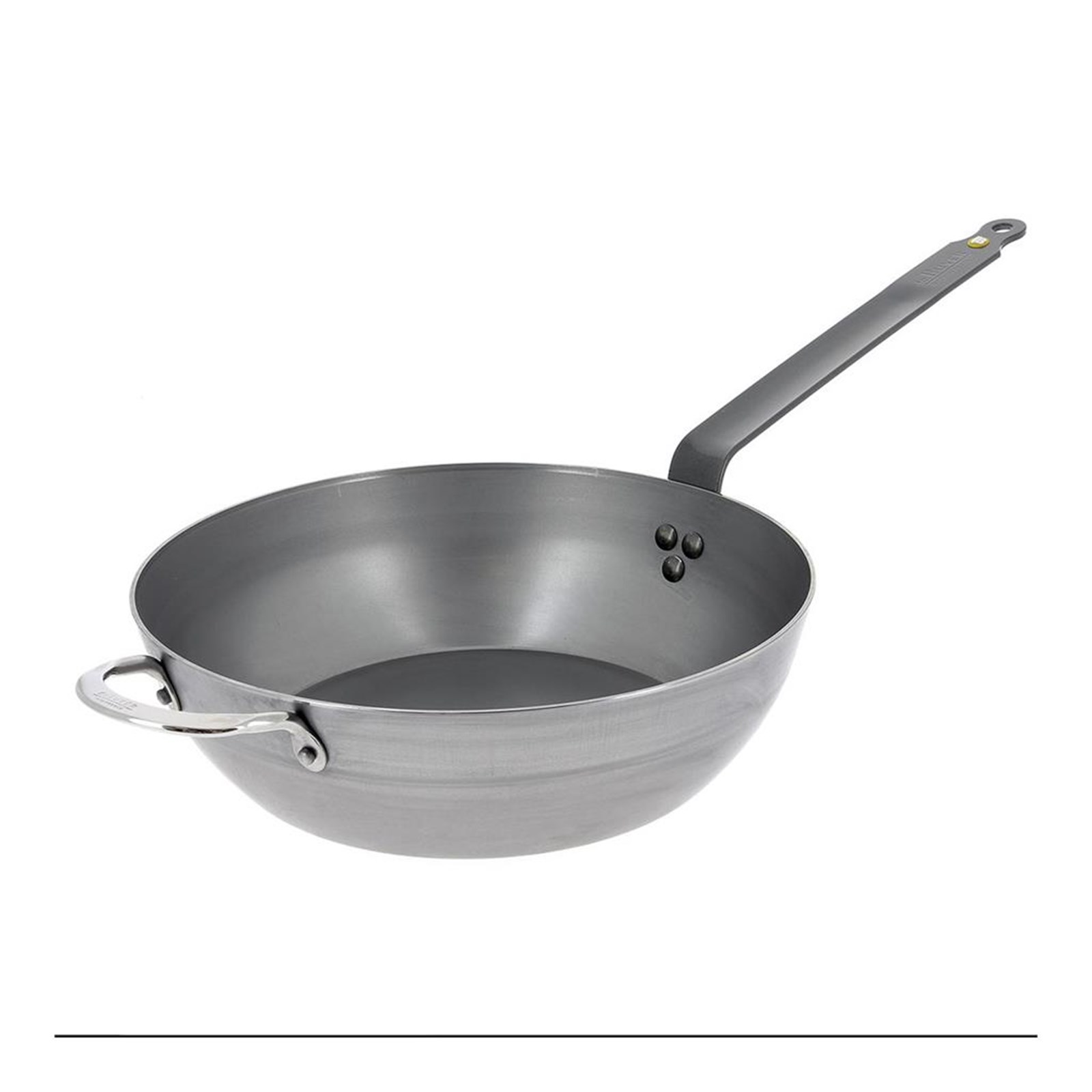 De Buyer Mineral B wok z ravnim dnom 32cm