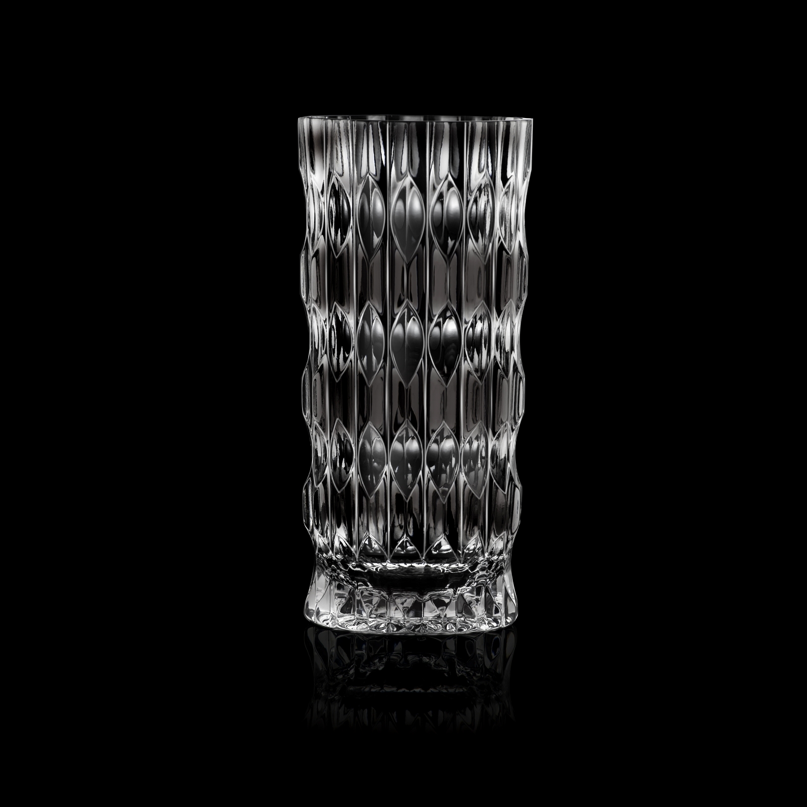 RCR Cristalleria Italiana Joker dekorativna kristalna vaza 28 cm — Luxion, minimalistična - slika 3