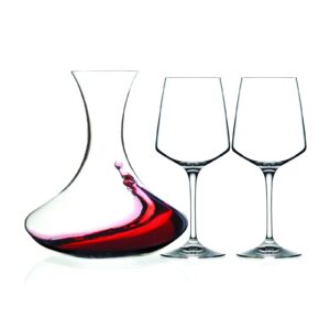 RCR Cristalleria Italiana Aria 3v1 komplet dekanter in 2 kozarca za belo vino — Luxion