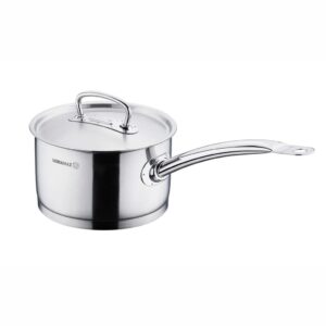 Korkmaz Proline posoda za omake s pokrovom 20×12 cm 3,8 l — nerjavno jeklo 18/10, 8 mm dno