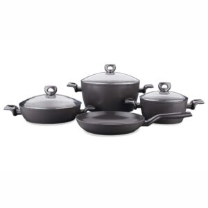 Korkmaz Nora Ceramic 7v1 komplet posode — 100 % keramična notranjost, brez PFAS in PFOA