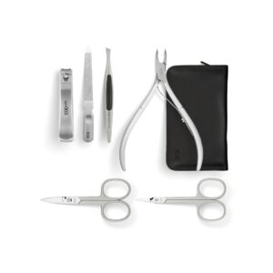 Kai Beauty Care Instruments 6v1 set za manikuro v etui iz nappa usnja — za potovanja