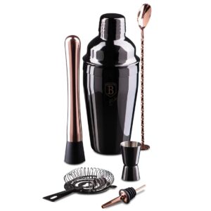 Berlinger Haus Black Rose 6v1 koktajlni set — nerjavno jeklo 18/10, elegantni dizajn