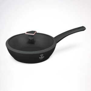 Berlinger Haus Black Rose Gold globoka ponev s pokrovom 24 cm 2,3 l — TitanPro, indukcija
