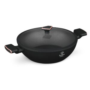 Berlinger Haus Black Rose Gold wok s pokrovom 30 cm — TitanPro, Turbo indukcijsko dno
