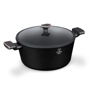 Berlinger Haus Black Rose Gold lonec s pokrovom 30 cm 8 l — TitanPro, Turbo indukcijsko dno