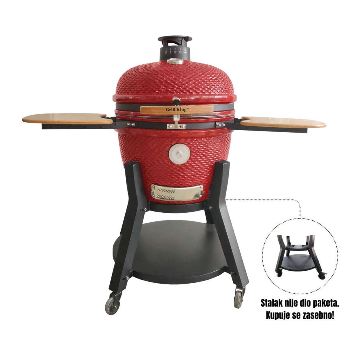 Grill King Kamado EGG PRO MAX 24" Series III keramični žar + dimilnica, 61 cm - slika 4