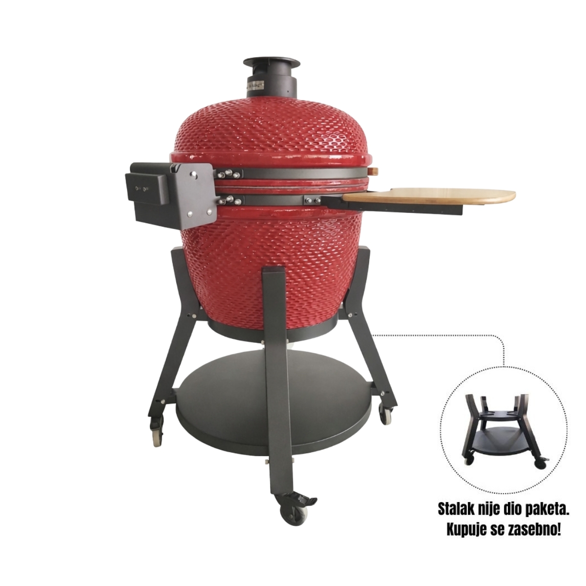 Grill King Kamado EGG PRO MAX 24" Series III keramični žar + dimilnica, 61 cm - slika 5