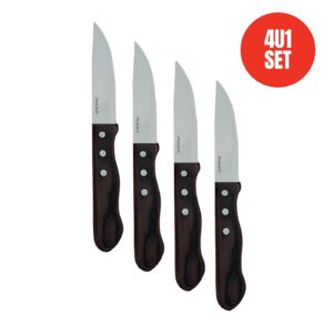 Grill King SteakMaster 4v1 set nožev za zrezek — pakka les in nerjavno jeklo