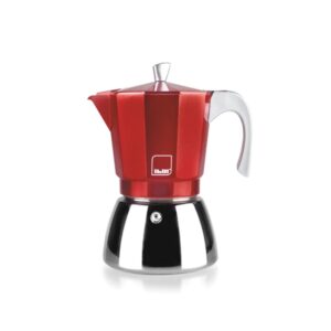 Ibili Elba Red kavni lonček za espresso 3 skodelice — rdeča, liti aluminij, 150 ml