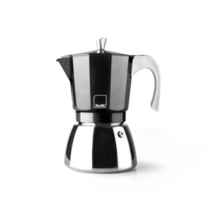 Ibili Elba Black kavni lonček za espresso 3 skodelice — liti aluminij in inox, 150 ml