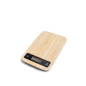 Ibili Class Bamboo digitalna kuhinjska tehtnica z bambusovo površino — tara, g/ml/oz/lb