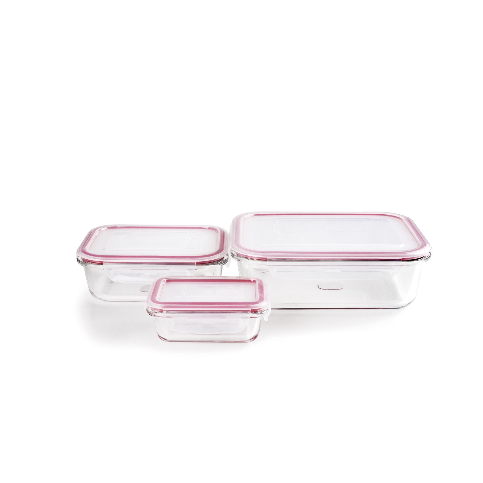 Ibili Containers 3v1 komplet posod iz borosilikatnega stekla — 180/650/1500 ml - slika 2