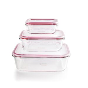 Ibili Containers 3v1 komplet posod iz borosilikatnega stekla — 180/650/1500 ml