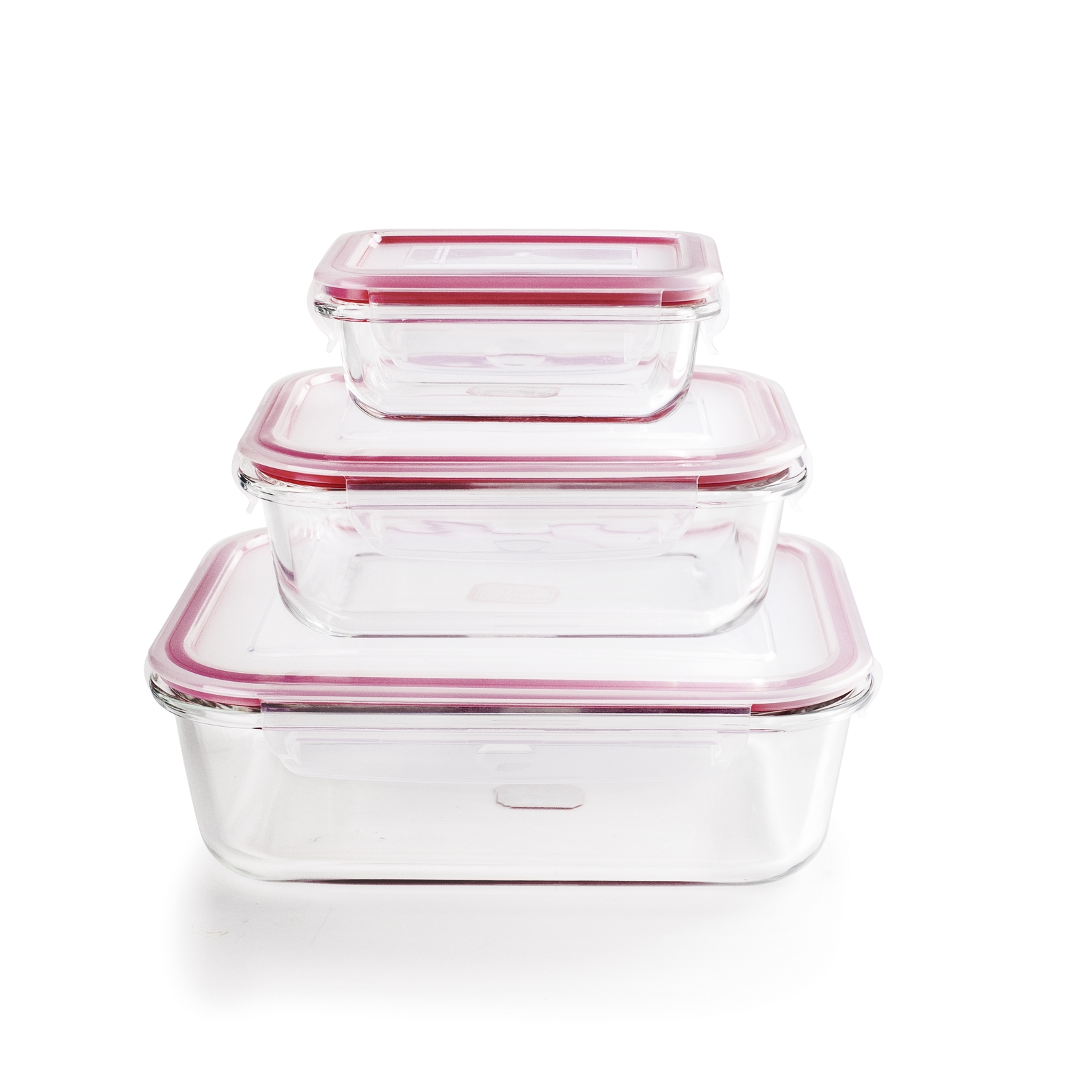 Ibili Containers 3v1 komplet posod iz borosilikatnega stekla — 180/650/1500 ml