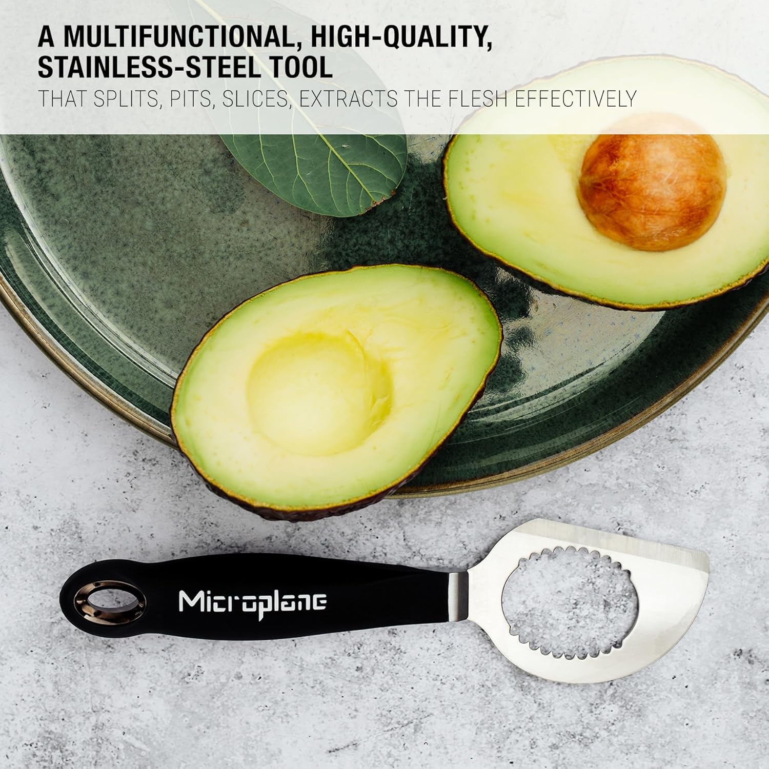 Microplane Avocado Tool 3v1 — rezanje, odstranjitev koščice in vzemanje mesa avokada - slika 3