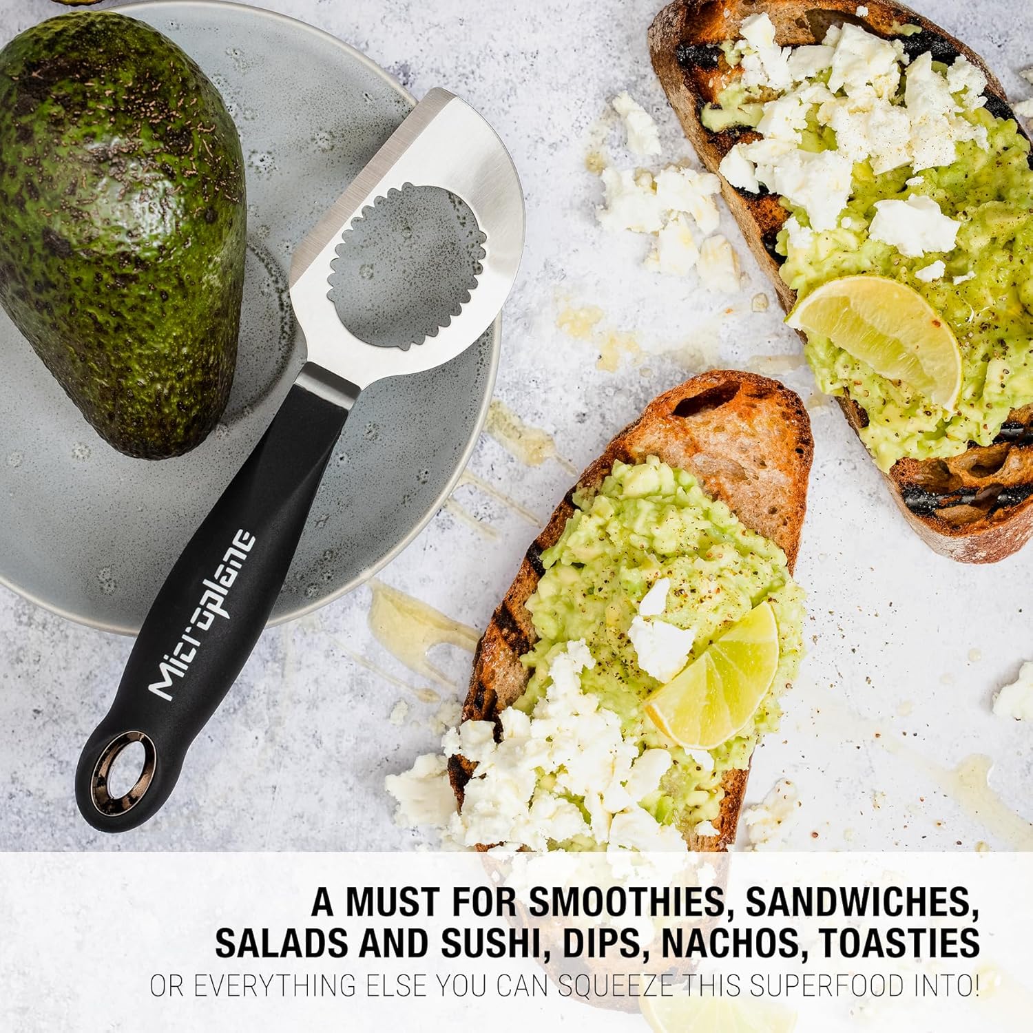 Microplane Avocado Tool 3v1 — rezanje, odstranjitev koščice in vzemanje mesa avokada - slika 4