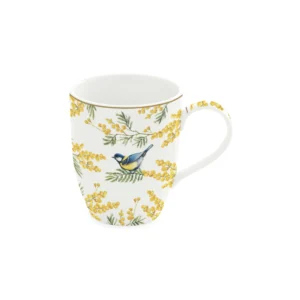 Easy Life Mimosa 2v1 set mug skodelic 400 ml — porcelan s cvetlicami, darilo