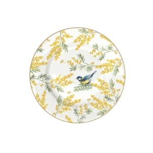 Easy Life Mimosa 4v1 set desertnih krožnikov 19 cm — porcelan s cvetlicami, darilo