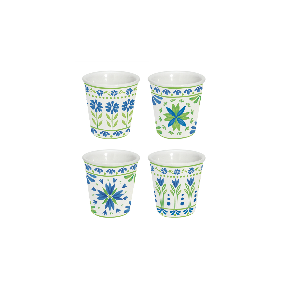 Easy Life Flowers Garden 4v1 set espresso skodelic — porcelan, darilo