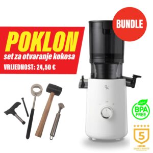 Grill King BUNDLE Cold Press PRO150 NextGen sokovnik brez mrežice + komplet za kokos