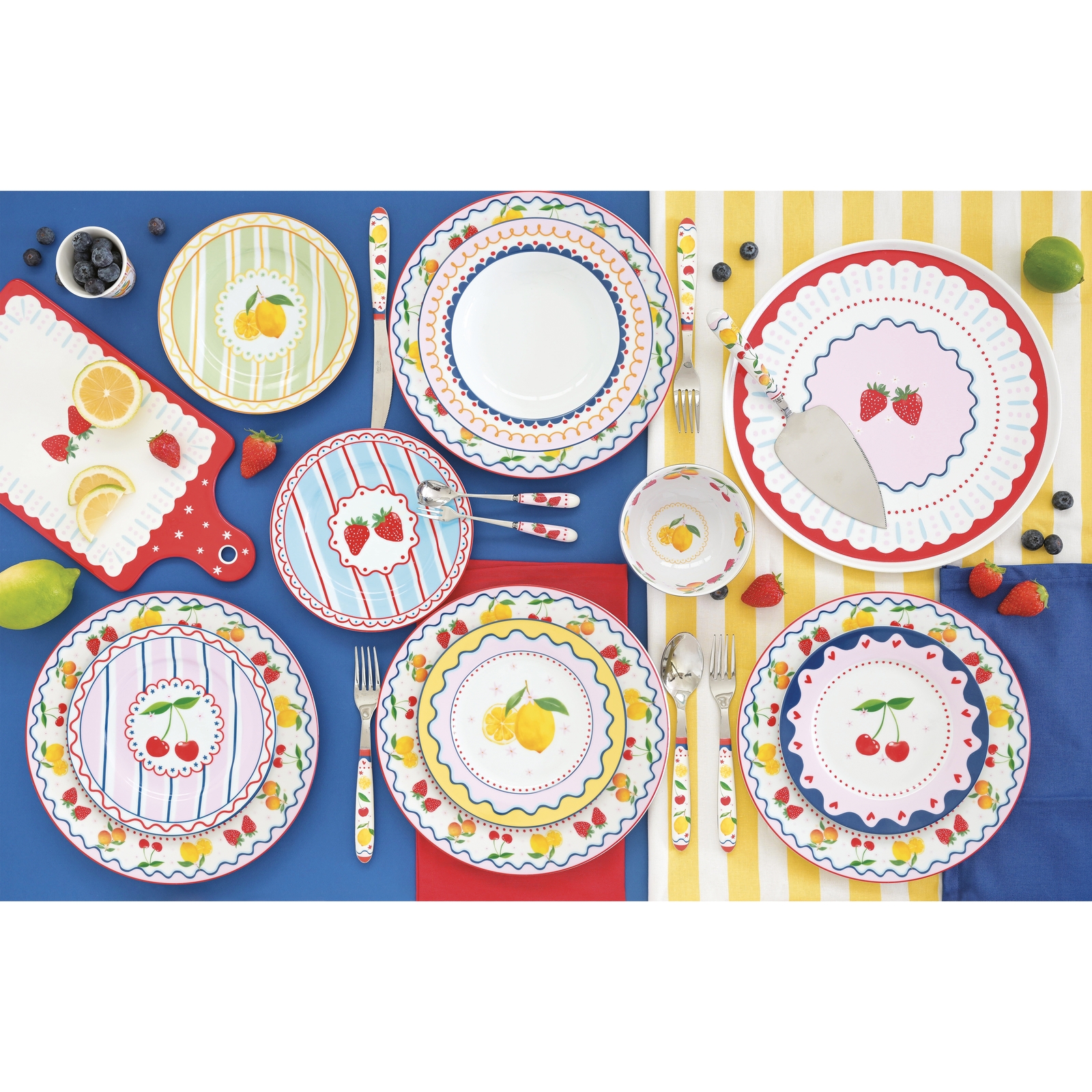 Easy Life Fruit Mania komplet 6 porcelanskih skodelic za kavo 110 ml s podstavki iz bambusa - slika 4