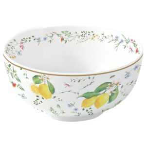 Porcelanasta skleda Easy Life Fleurs et Citrons 12 cm, večnamenska, za mikrovalovno pečico in pomivalni stroj