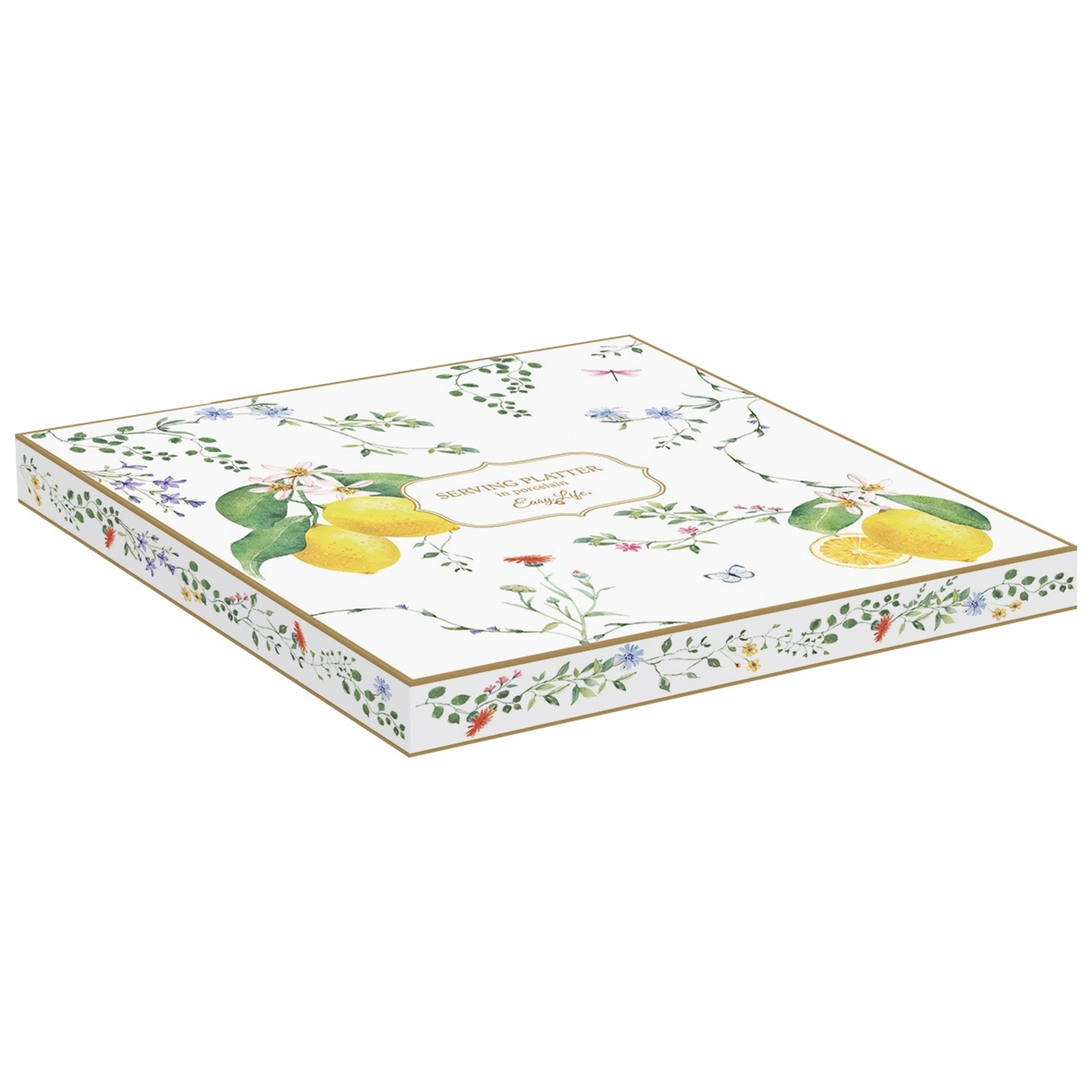 Easy Life Fleurs et Citrons krožnik za postrežbo, porcelanska serija z motivom limon - slika 2